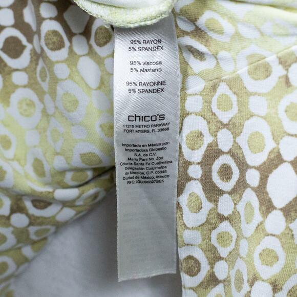 CHICOS Geometric Print Tunic Top Soft Stretchy Rayon Jersey Sz 4 XXL - Picture 7 of 8